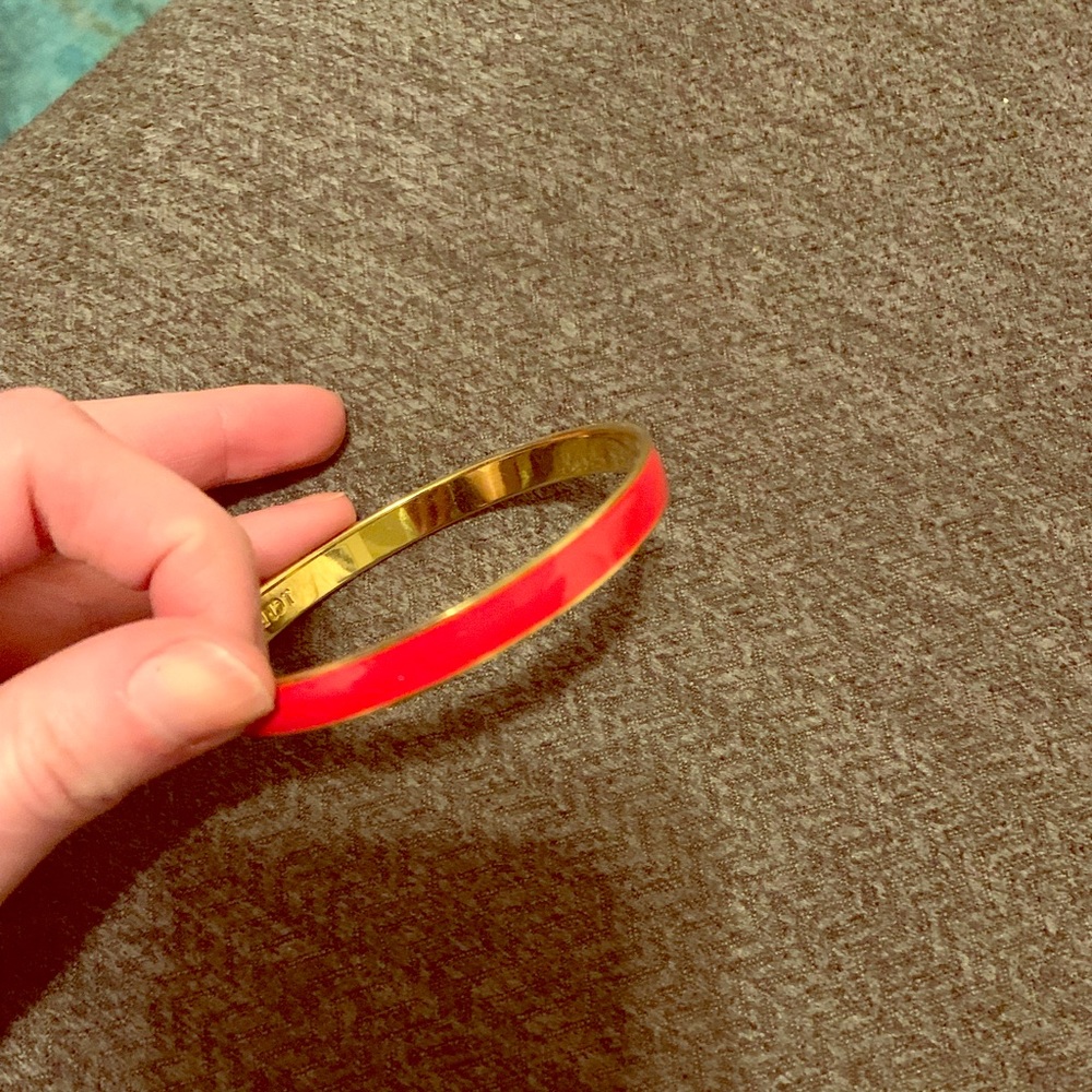 Thin Coral/Red J.Crew Bangle Bracelet
